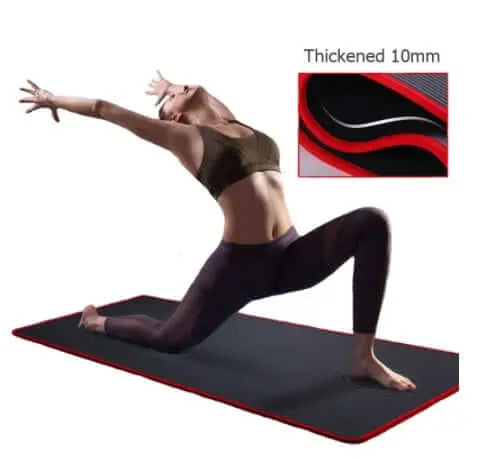 Hemming Thickened Yoga Mat – Non-Slip Fitness & Exercise Mat Redfan