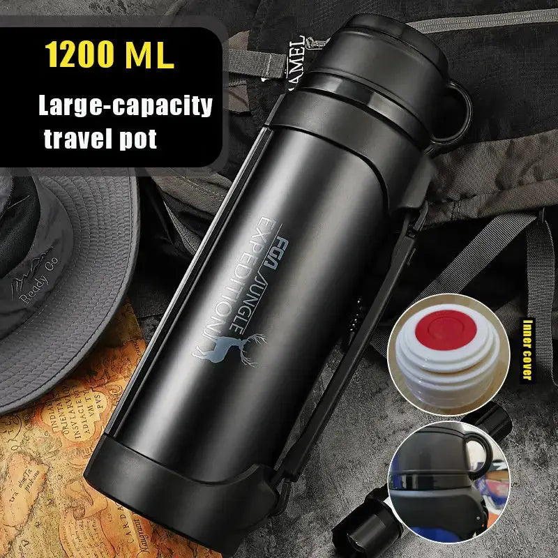 Insulated Stainless Steel Travel Water Bottle – Large Capacity Redfan