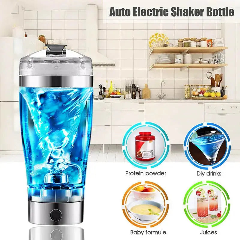 Electric Protein Shaker Bottle – USB Rechargeable Mixer Cup Renfan