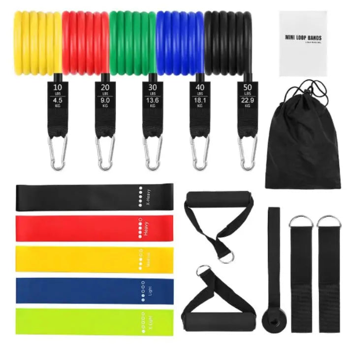 Rally Rope Set 11 Piece Set Rally Resistance Bands Latex Rally Band Fitness Band Rally Tube Redfan