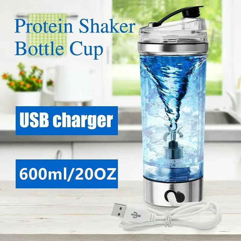 Electric Protein Shaker Bottle – USB Rechargeable Mixer Cup Renfan